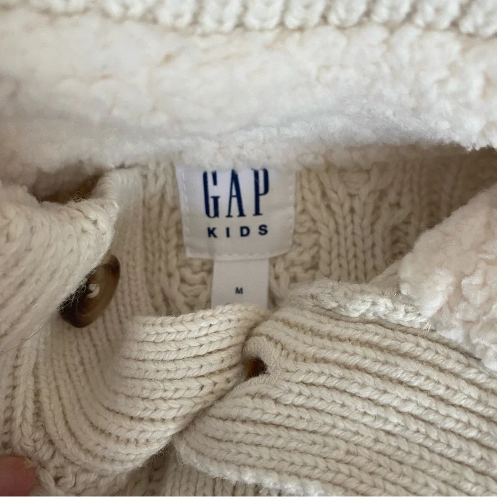 GAP Kids Cream Knit Sweater and Blue Children’s Place button down